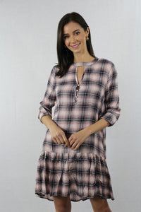 Pink Plaid Dress