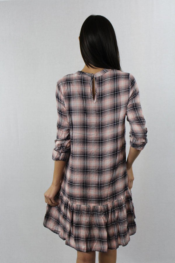 Pink Plaid Dress