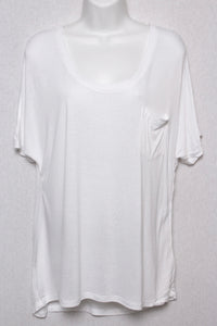 Women's Scoop Neck Short Sleeves Flowy Pocket Tee