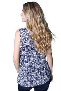 Women's Sleeveless Top with Crochet Detail