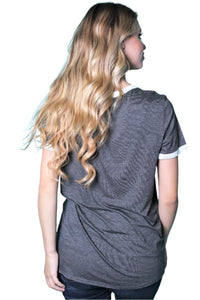 Women's Short Sleeve Solid  Ringer T Shirt