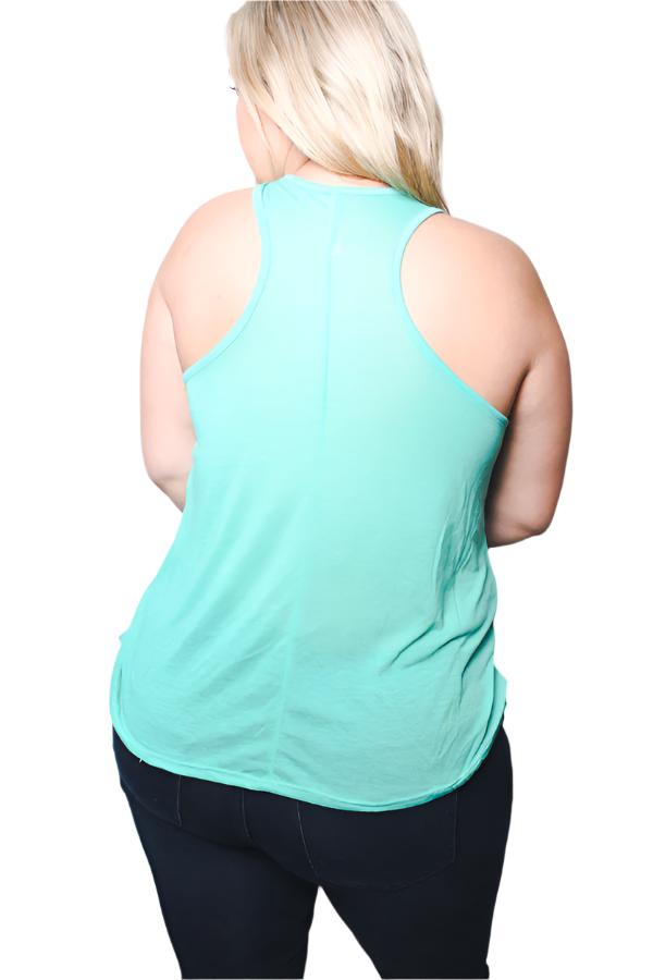 Women's Plus Tank Top With Front Pocket