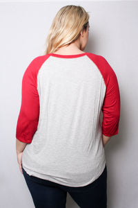 Women's Plus Homestate "Arkansas" Raglan Shirt