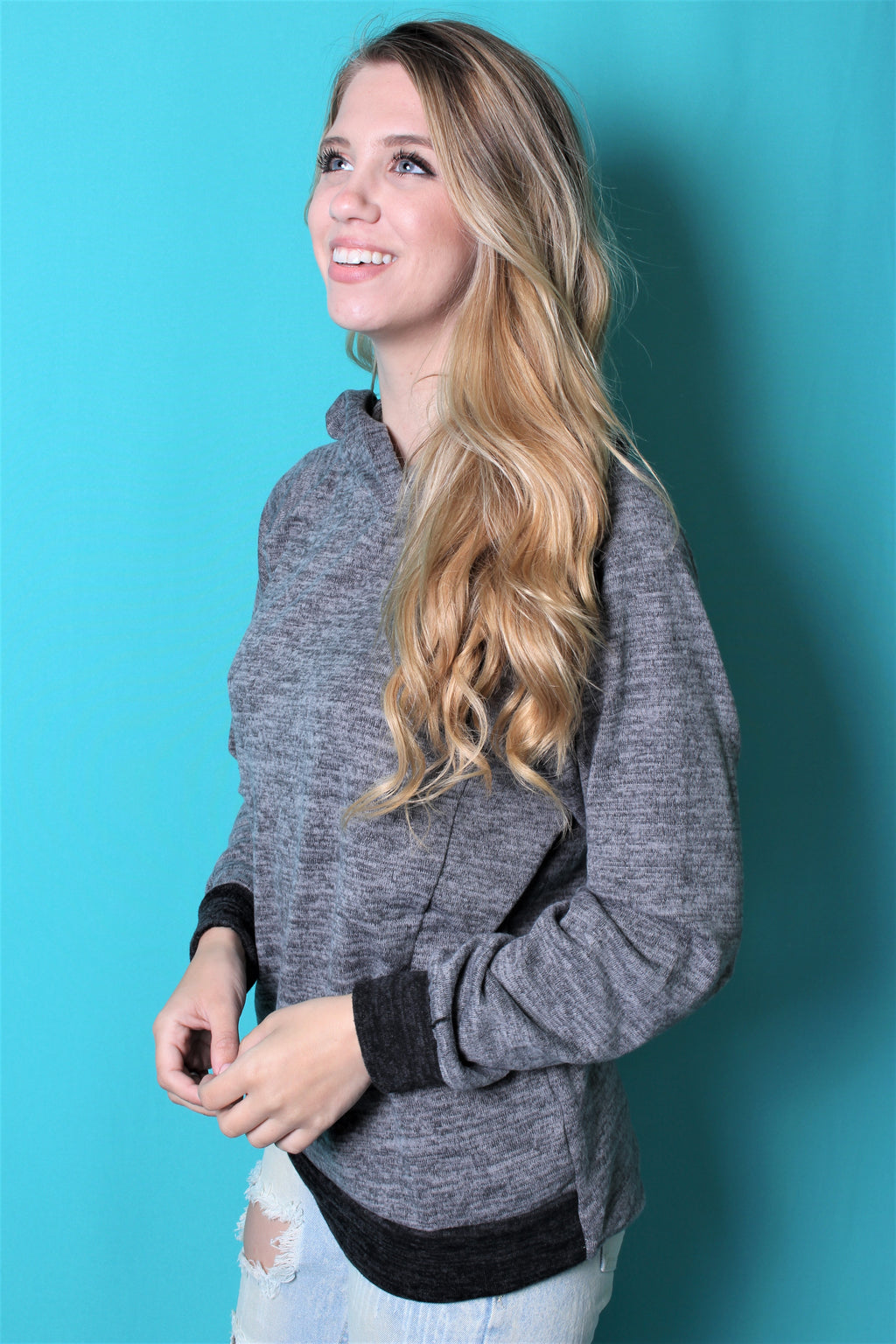 Women's Long Sleeve Hoodie Sweater Top