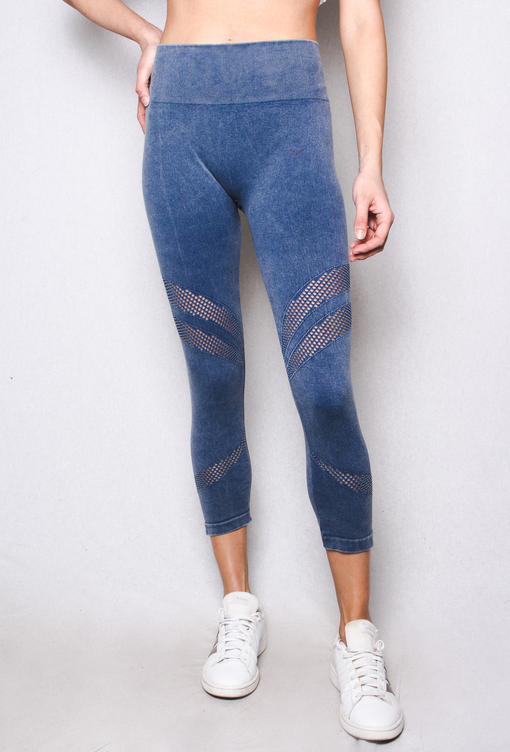 Women's High Waisted Double Line Cutout Legging