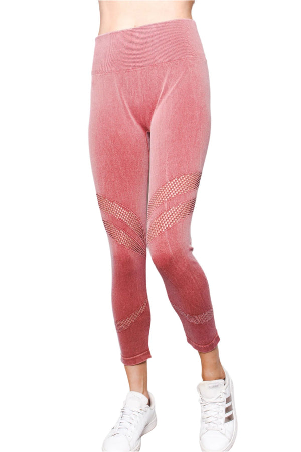 Women's High Waisted Double Line Cutout Legging