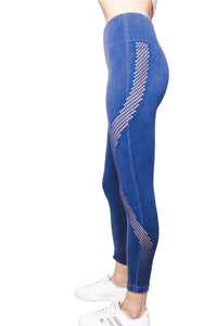 Women's High Waisted Curvy Vertical Cutout Legging