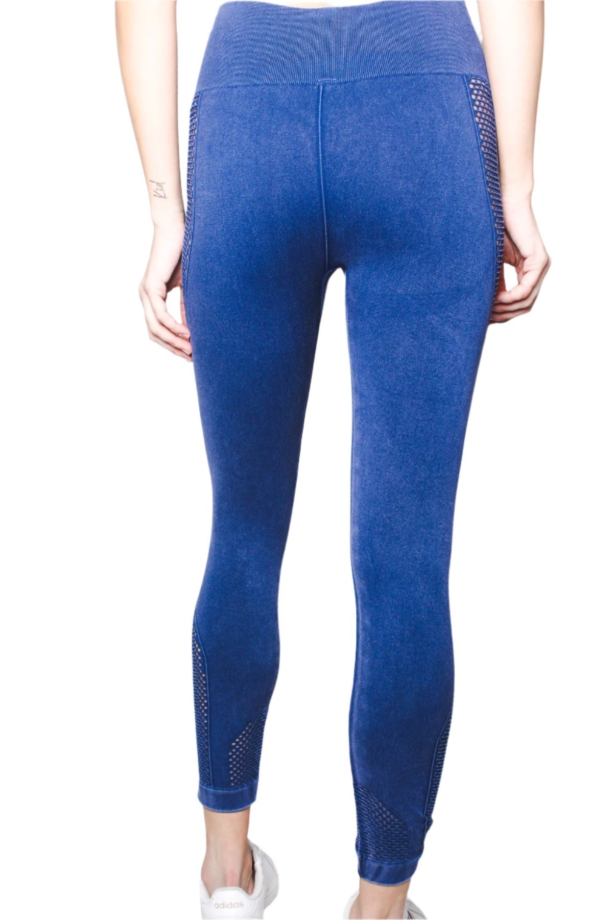 Women's High Waisted Curvy Vertical Cutout Legging
