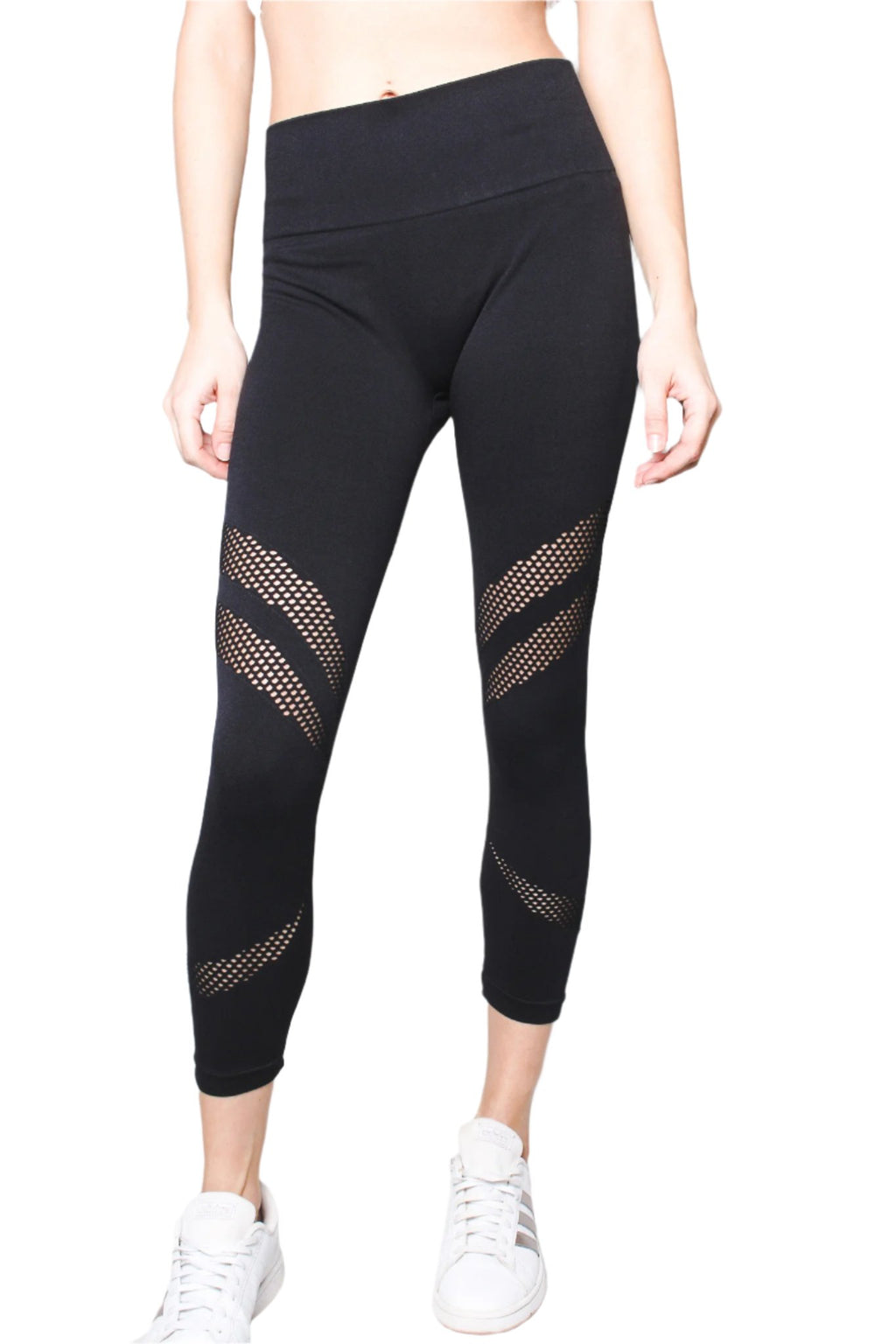 Women's High Waisted Double Line Cutout Legging