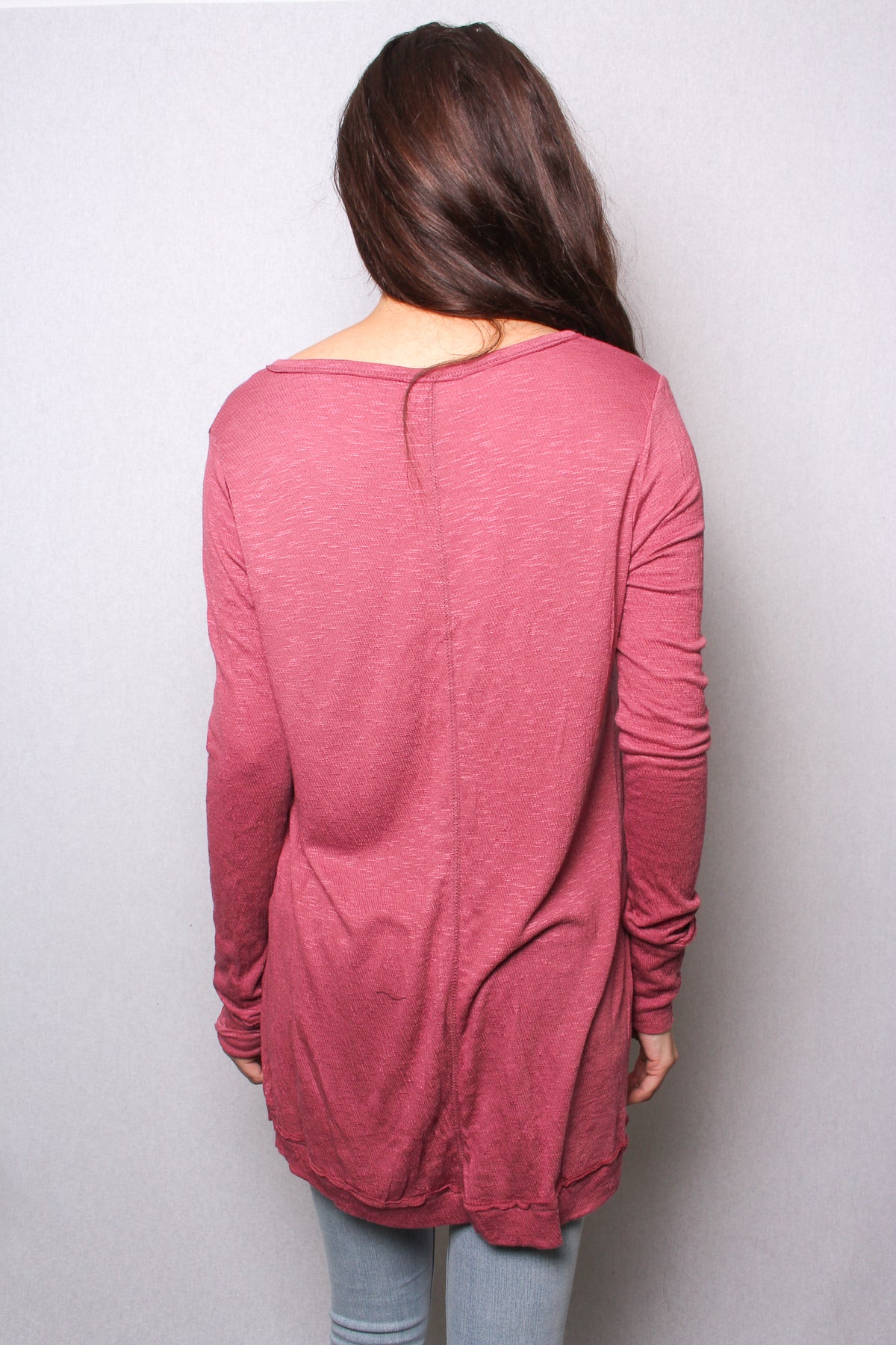 Women's Tie Neck Long Sleeves Button Front Detail Knit Top