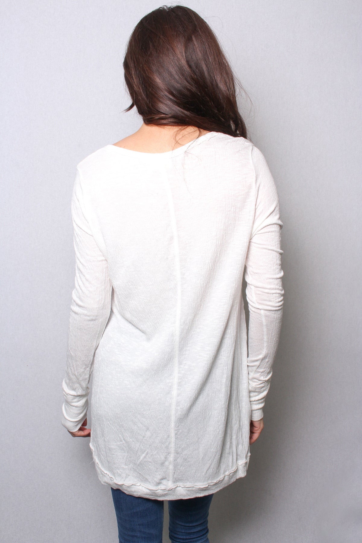 Women's Tie Neck Long Sleeves Button Front Detail Knit Top