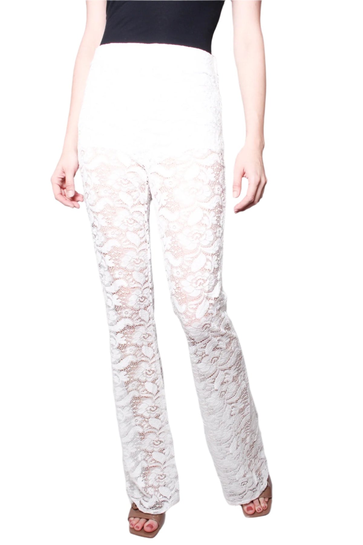 Women's Flare Leg Lace Pants