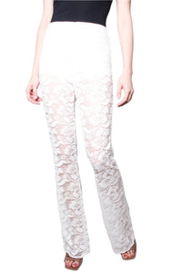 Women's Flare Leg Lace Pants
