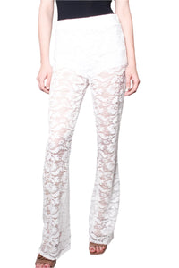 Women's Flare Leg Lace Pants
