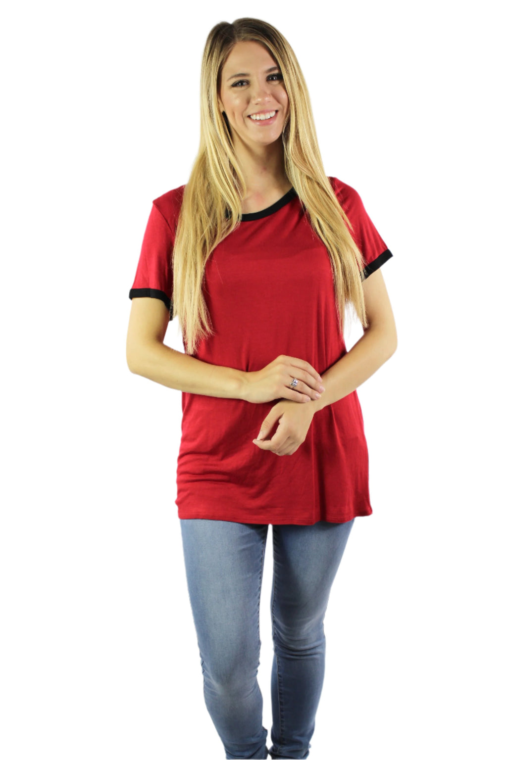 Women's Short Sleeve Ringer Tee