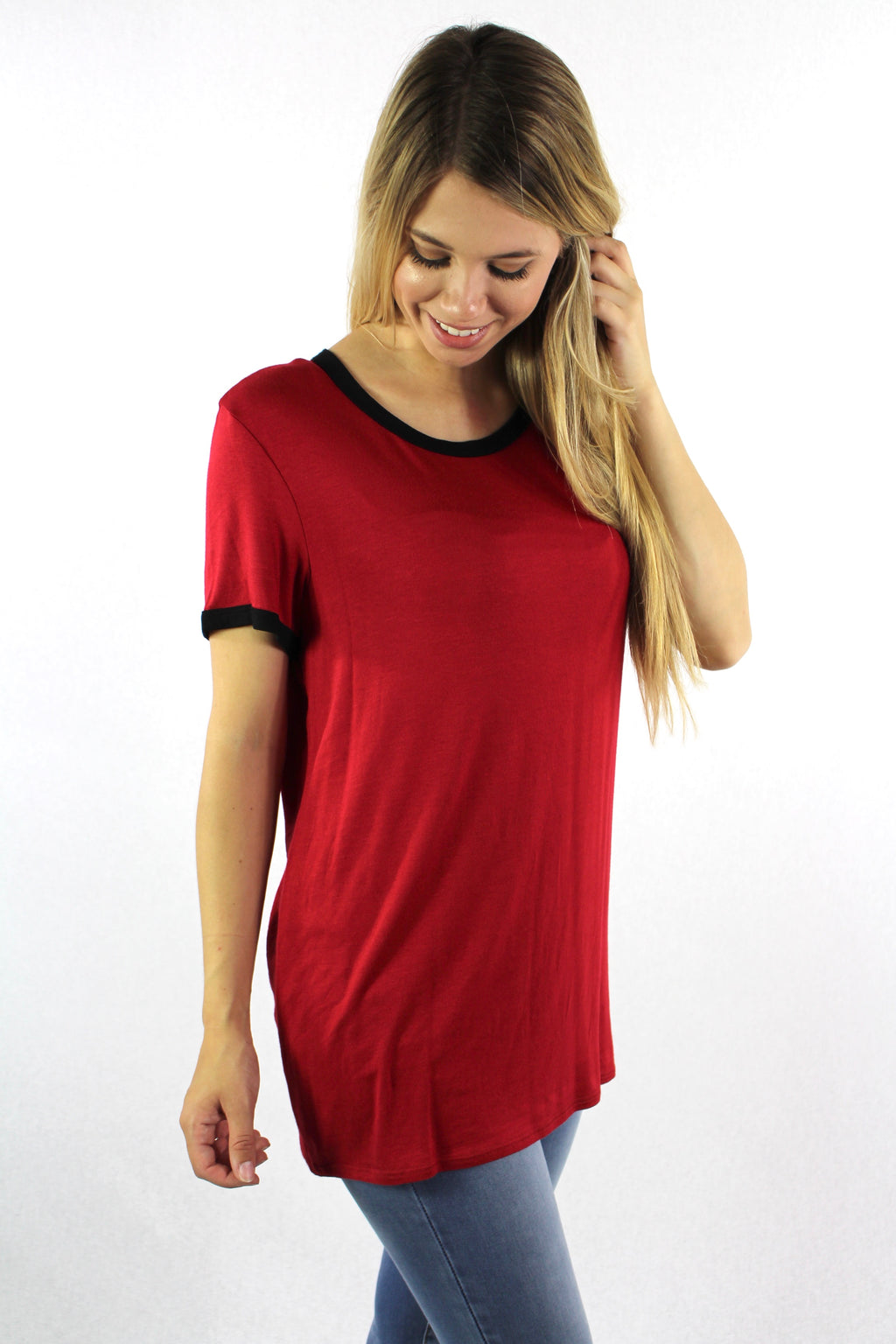 Women's Short Sleeve Ringer Tee