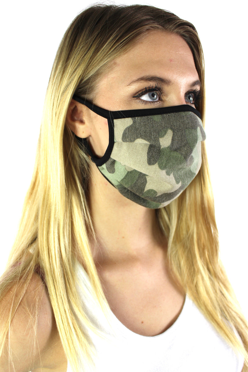 Camouflage Print Comfortable Double Layer Face Mask