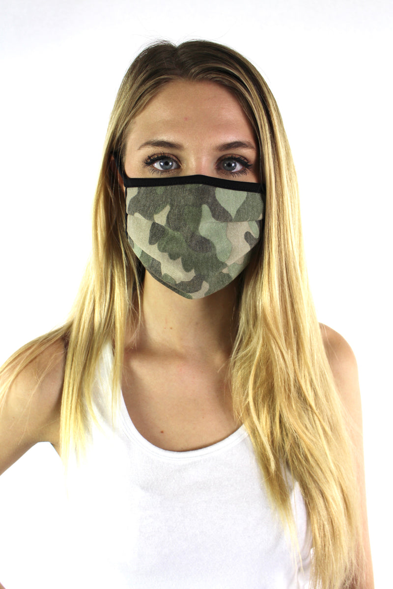 Camouflage Print Comfortable Double Layer Face Mask