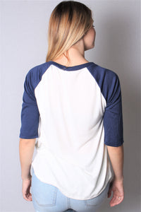 Women's 3/4th Sleeve USA Raglan Top