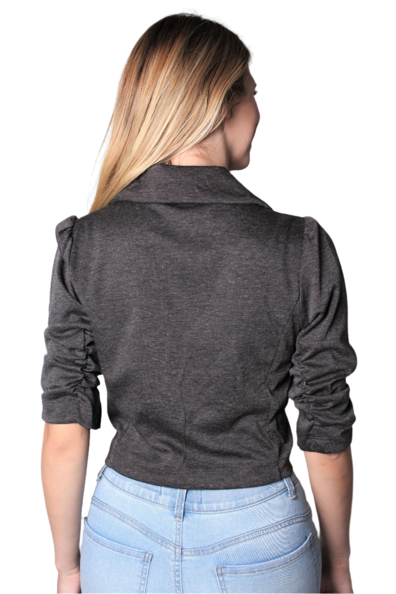 Women's 3/4th Sleeve Crop Top Jacket