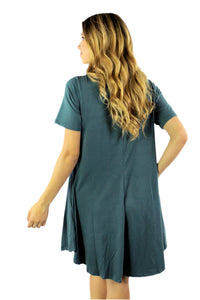 Women's Short Sleeve Pocket Dress