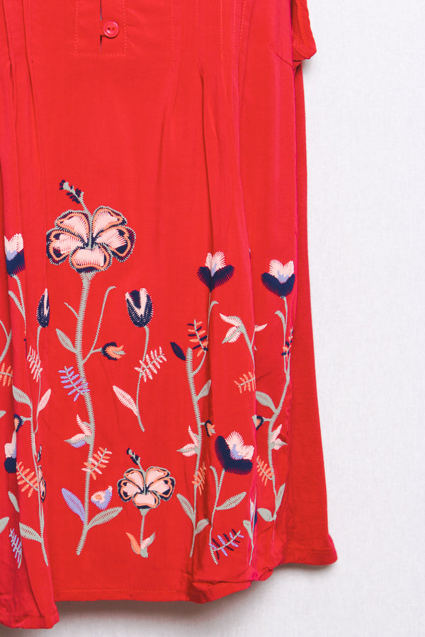 Women's Sleeveless Embroidered Floral Tank Top