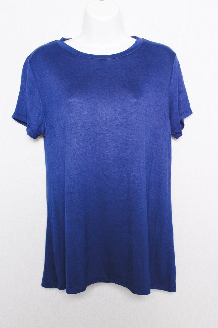Women's Short Sleeves Crew Neck Basic Flowy Tee