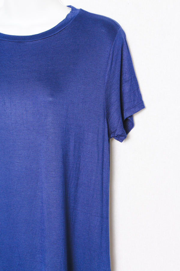 Women's Short Sleeves Crew Neck Basic Flowy Tee