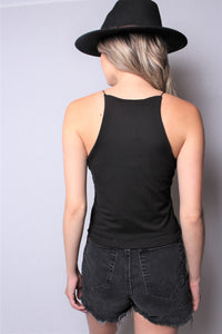 Women's Solid Halter Tank Top