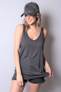 Women's Sleeveless Loose Fit V Neck Tank Top