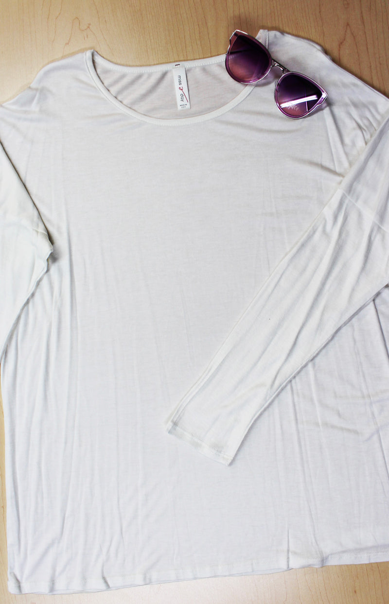 Women's Long Sleeves Round Neck Tunic Top