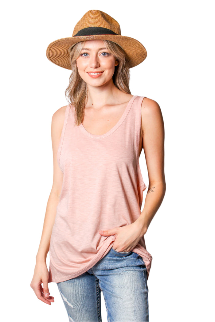 Women's Sleeveless Racerback Tunic Top
