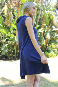 Women's Sleeveless Cowl Neck Dress