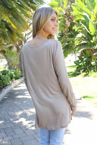 Women's Solid Longsleeve Top with Criss Cross Front