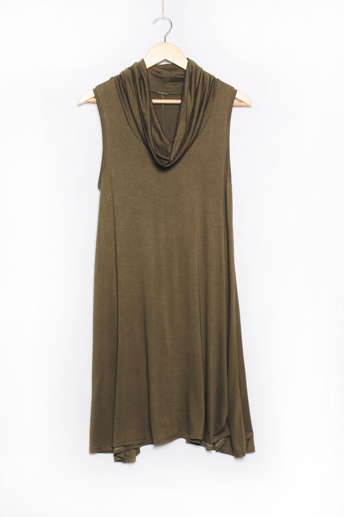 Women's Sleeveless Cowl Neck Dress