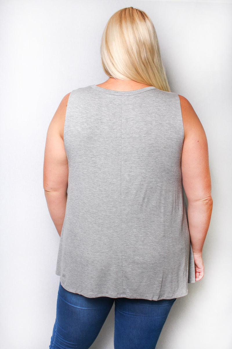 Women's Plus Keyhole Tank Top