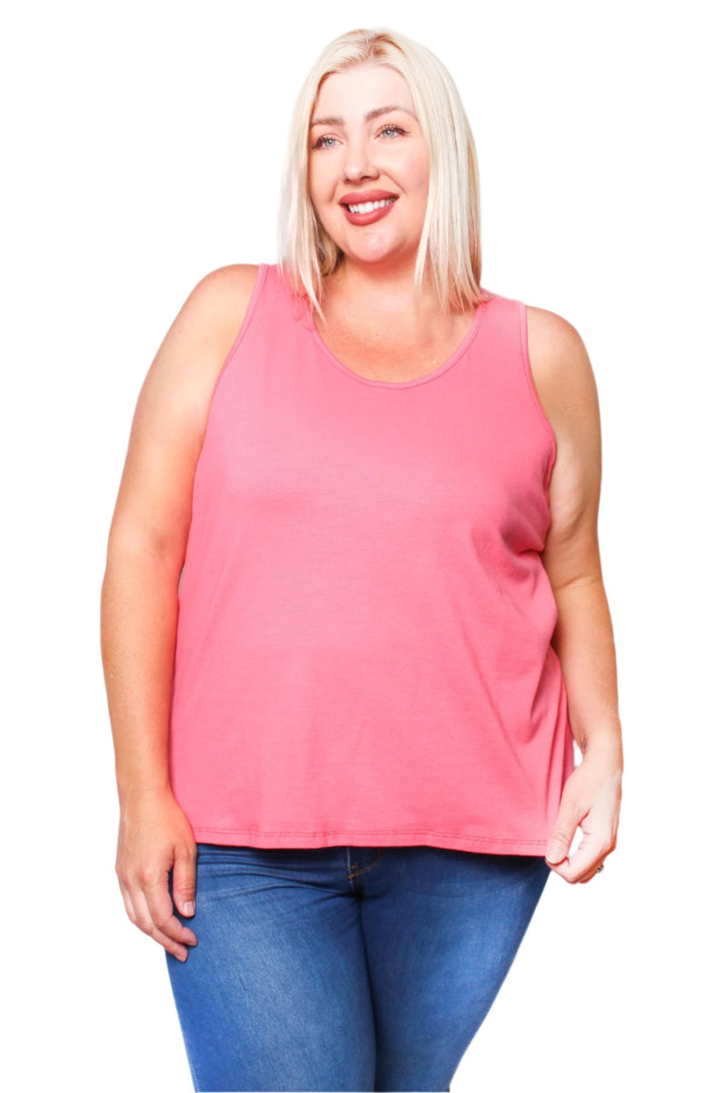 Women's Plus Solid Tank Top