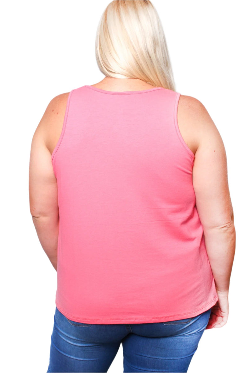 Women's Plus Solid Tank Top