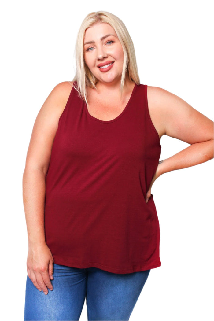 Women's Plus Solid Tank Top