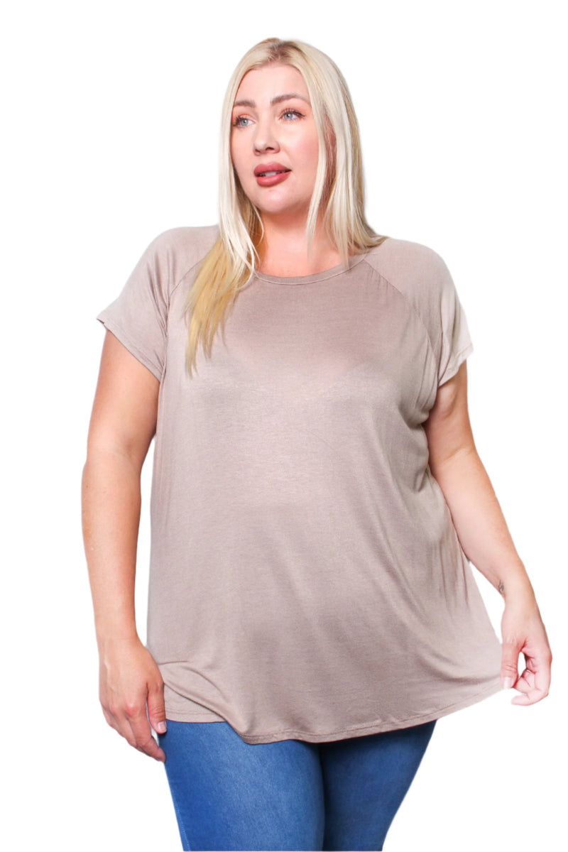 Women's Plus Short Sleeve Basic Tee