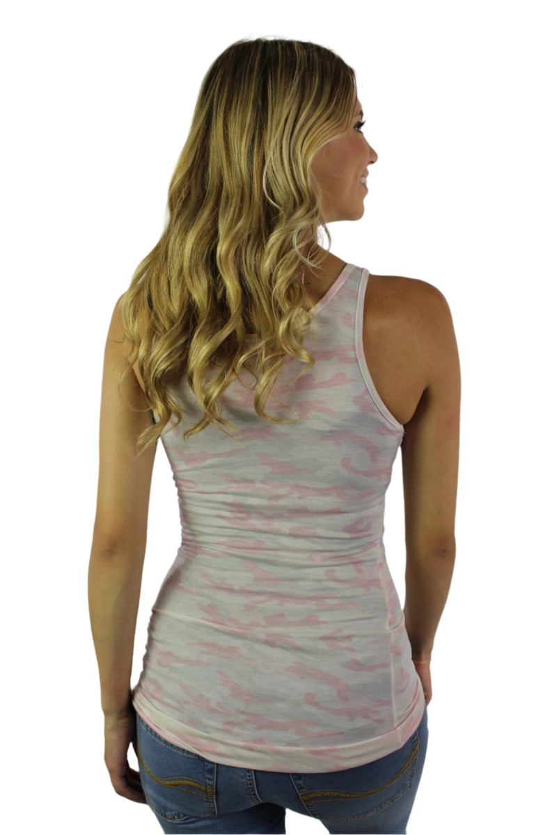 Women's Round Neck Printed Fitted Tank Top