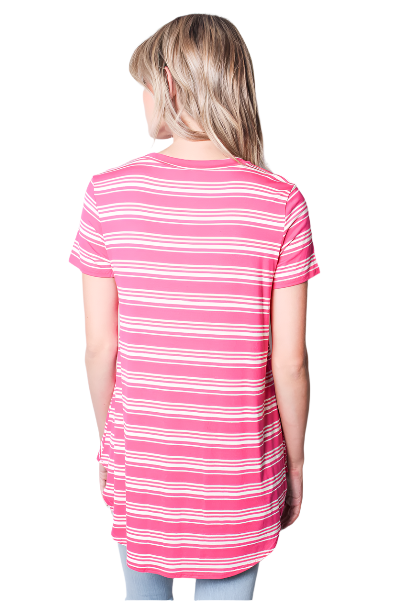 Women's Crew Neck Stripes Shirt