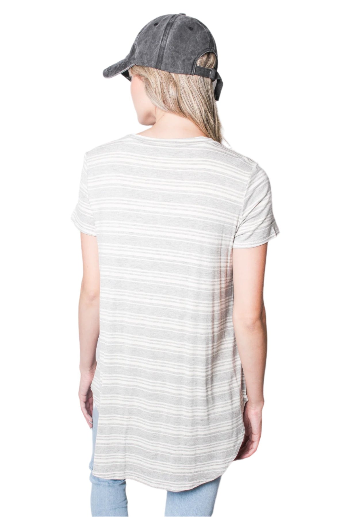 Women's Crew Neck Stripes Shirt