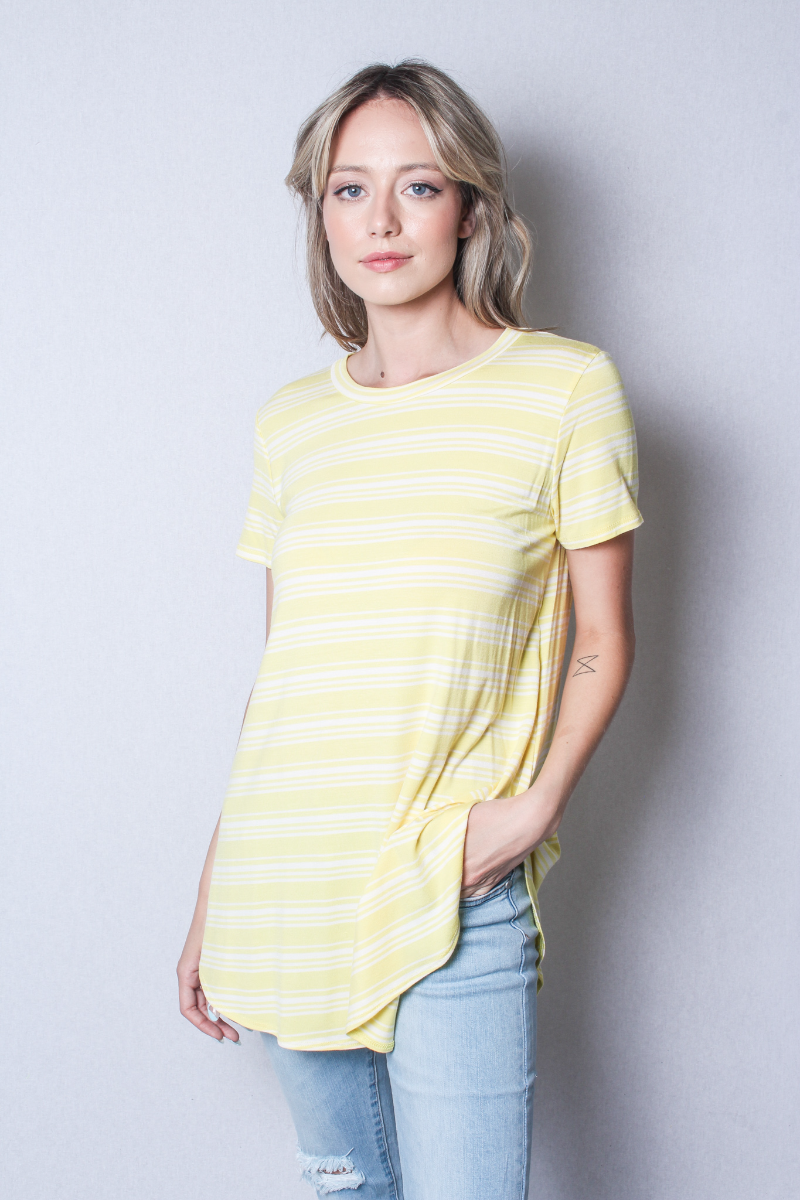 Women's Crew Neck Stripes Shirt