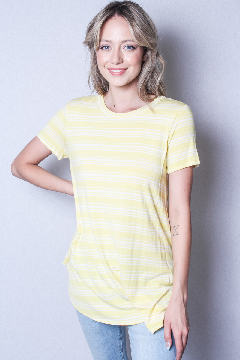 Women's Crew Neck Stripes Shirt