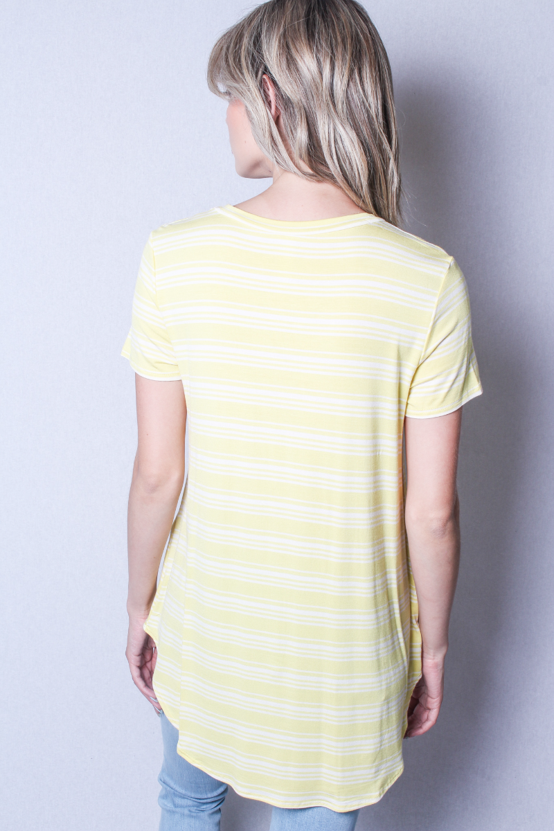 Women's Crew Neck Stripes Shirt