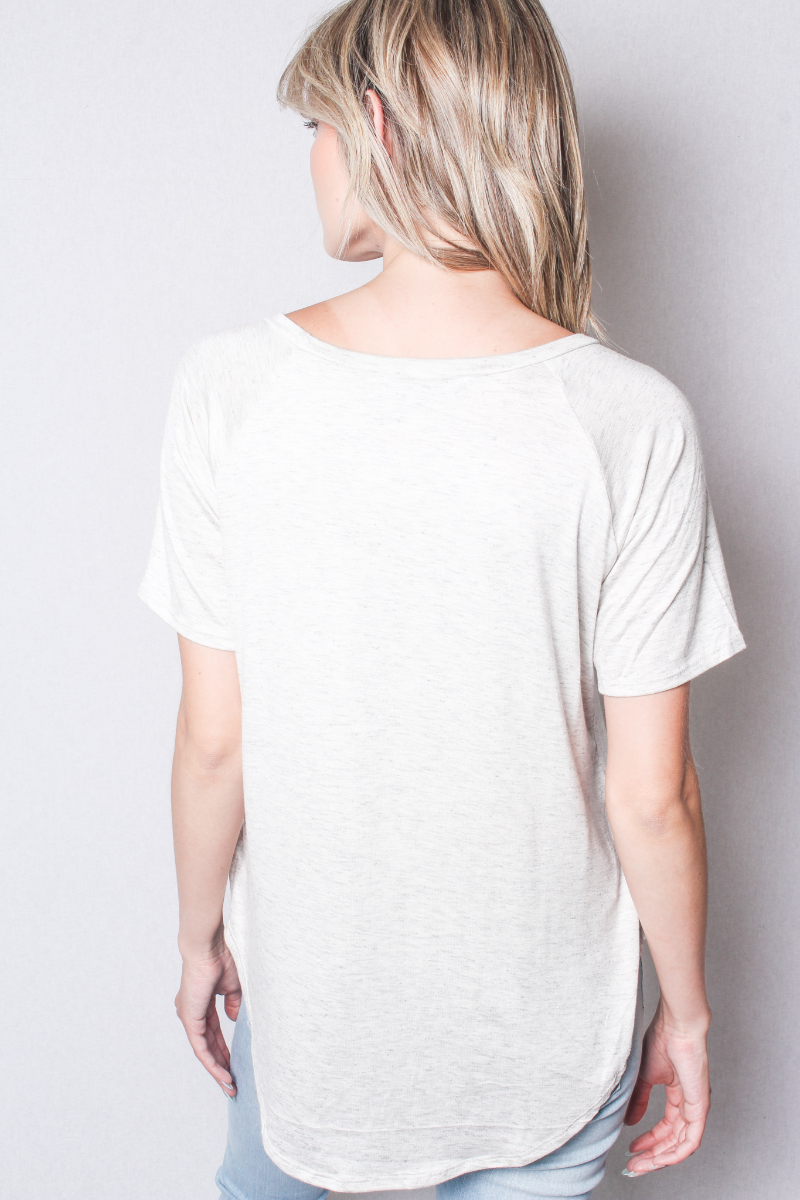 Women's V Neck with "Mama" Print Fitted Shirt