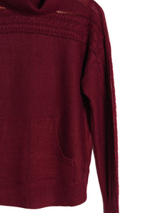 Women's Long Sleeves Cowl Neck Knitted Sweater