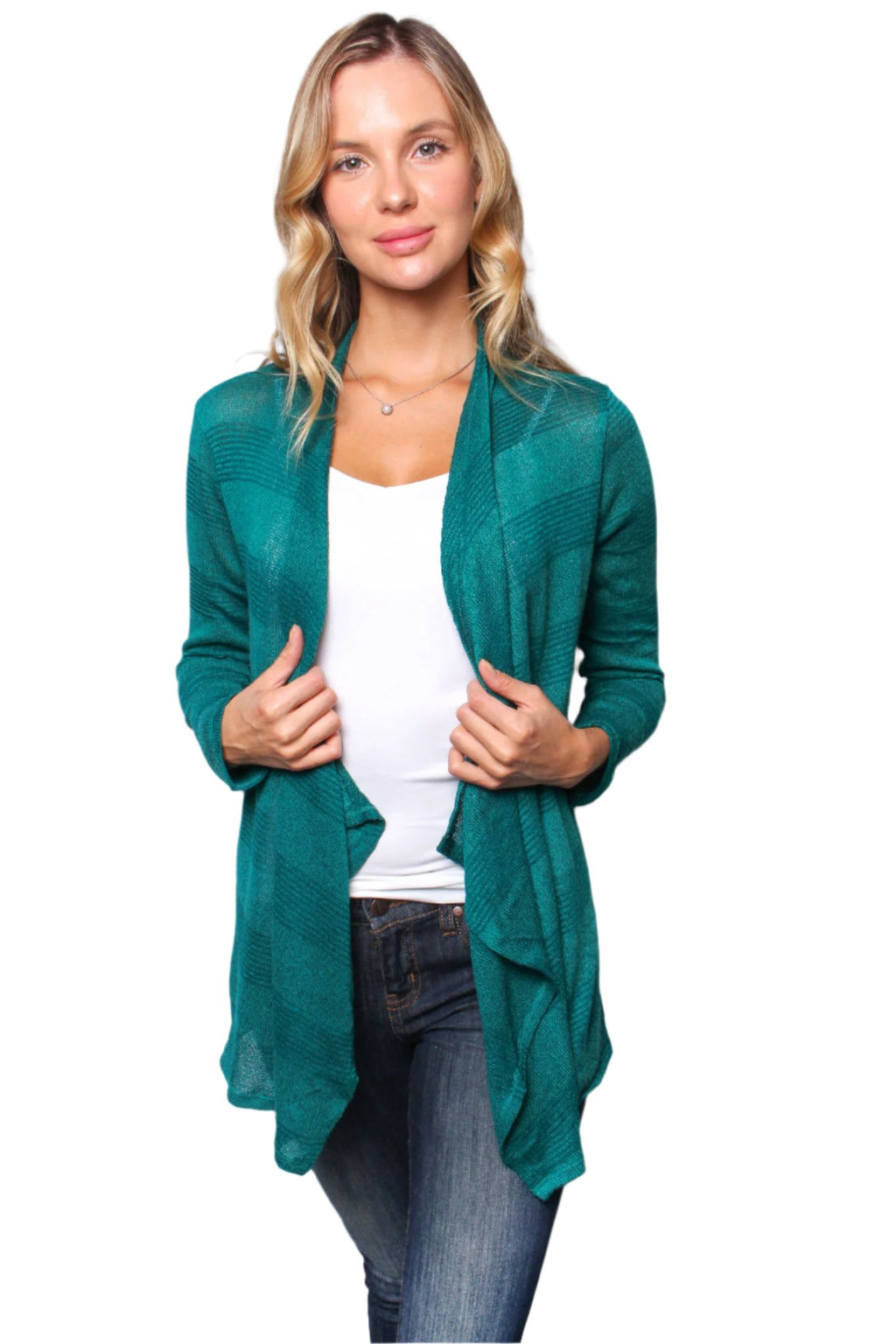 Women's Long Sleeves Open Front Knit Cardigan