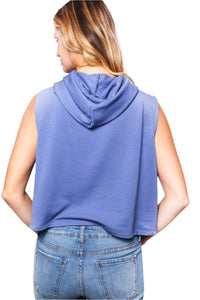 Women's Sleeveless Drawstring Hooded Top
